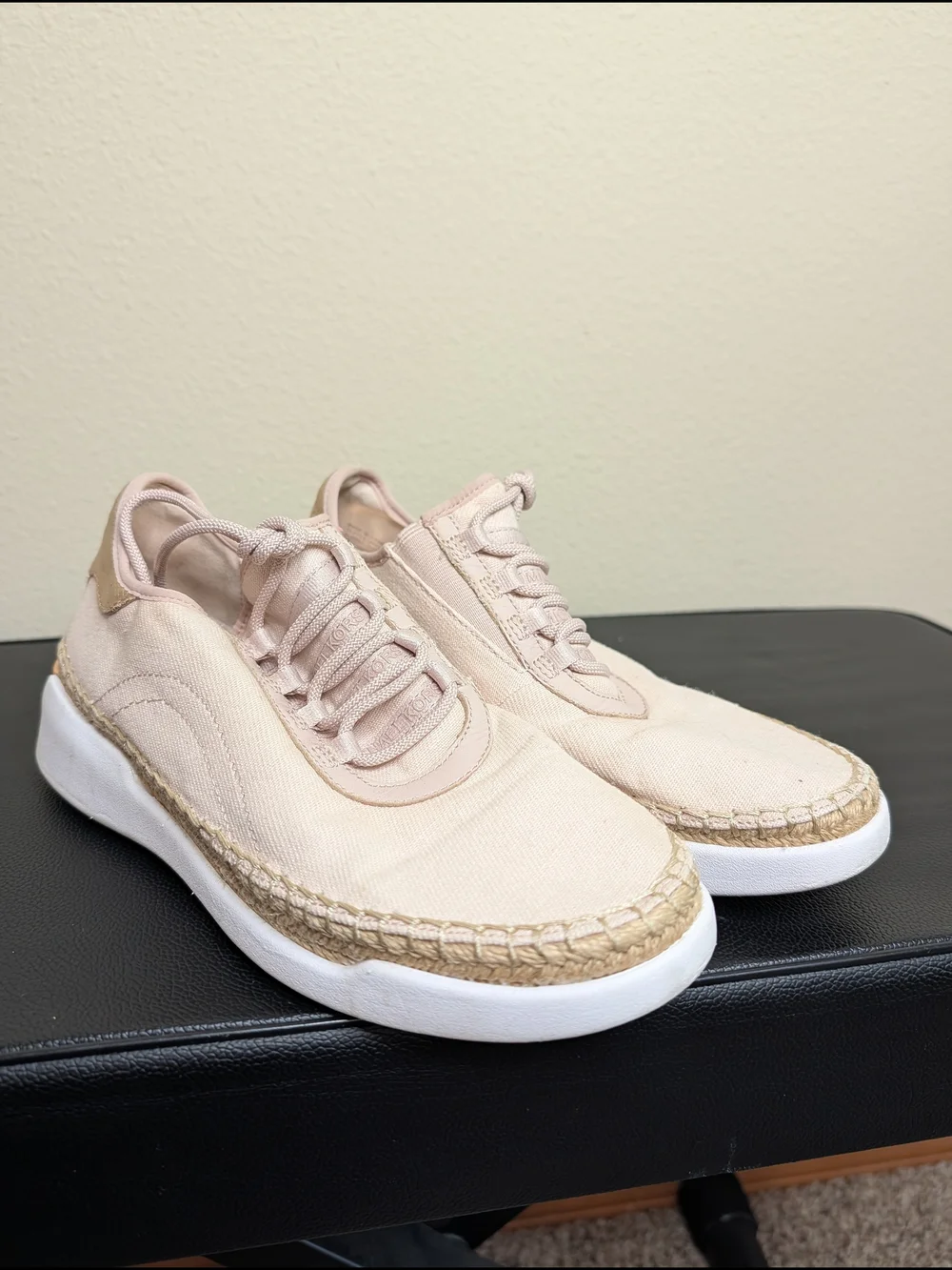 Michael Kors Pink Gold‎ Metallic Sneakers Jute Trim Size 6